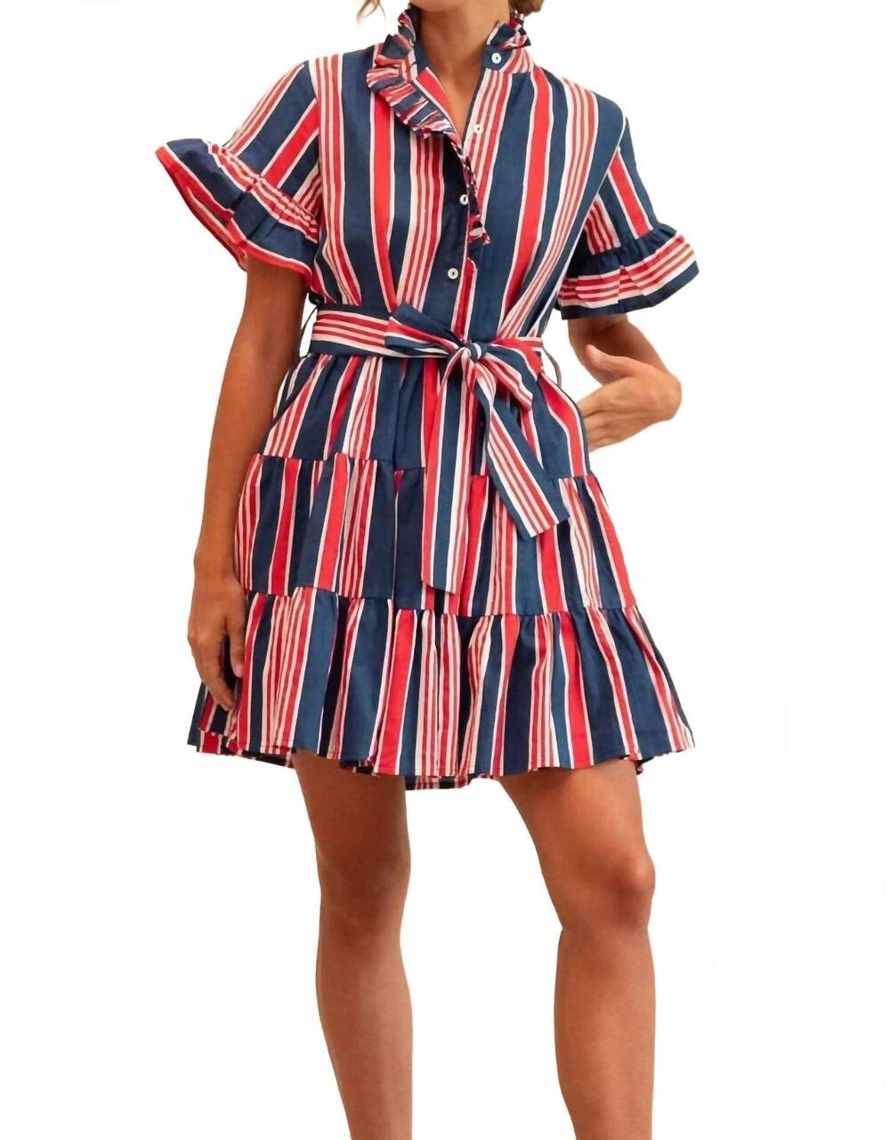 NEW MILLE violetta mini dress in sailing stripe